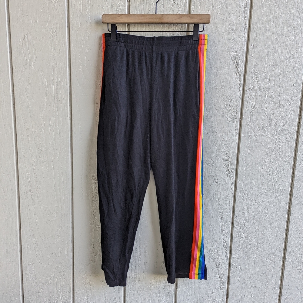 LNA Women's Flowy Sweats Pyjama Lounge Miller Pant - Black - Rainbow Sm… - Picture 5 of 10
